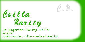 csilla marity business card